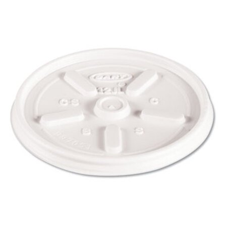 Picture of Plastic Lids for Foam Cups, Bowls and Containers, Vented, Fits 6-14 oz, White, 1,000/CartonDCC-12JL