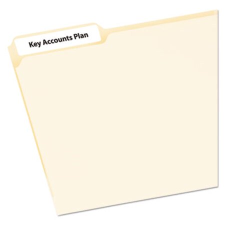 Picture of Mini-Sheets Permanent File Folder Labels, 0.66 x 3.44, White, 12/Sheet, 25 Sheets/PackAVE-2181
