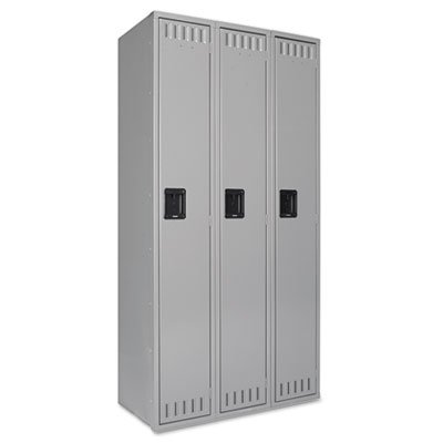 Picture of Single Tier Locker, Three Units, 36w x 18d x 72h, Medium GrayTNN-STS121872CMG