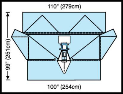 Picture of Obstetrics / Gynecology Drape Laparoscopic Assisted Vaginal Hysterectomy Drape 110 W X 100 W X 109 L Inch Sterile29474