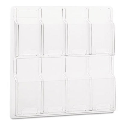 Picture of Reveal Clear Literature Displays, 8 Compartments, 20.5w x 2d x 20.5h, ClearSAF-5608CL
