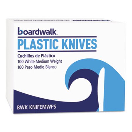Picture of Mediumweight Polystyrene Cutlery, Knife, White, 100/BoxBWK-KNIFEMWPSBX