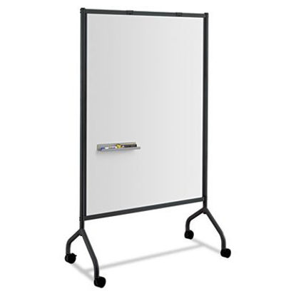 Picture of Impromptu Magnetic Whiteboard Collaboration Screen, 42w x 21.5d x 72h, Black/WhiteSAF-8511BL