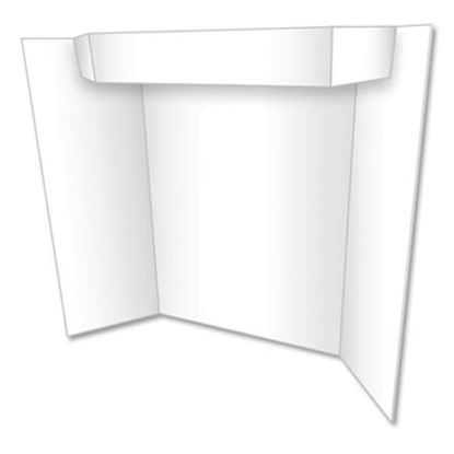Picture of Too Cool Tri-Fold Poster Board, 24 x 36, White/WhiteGEO-27367B