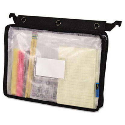 Picture of Expanding Zipper Pouch, 13 x 9 1/4, Clear/BlackAVT-50904