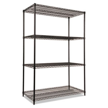 Picture of NSF Certified Industrial 4-Shelf Wire Shelving Kit, 48w x 24d x 72h, BlackALE-SW504824BL