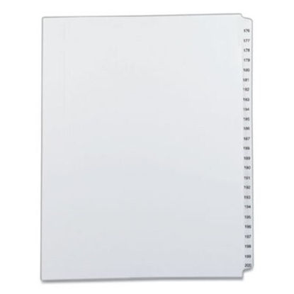 Picture of Preprinted Legal Exhibit Side Tab Index Dividers, Allstate Style, 25-Tab, 176 to 200, 11 x 8.5, White, 1 SetAVE-82190