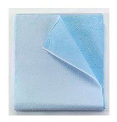 Picture of Stretcher Sheet Tidi® Everyday Flat 40 X 72 Inch Blue Tissue / Poly Disposable918372