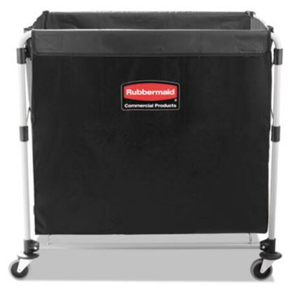 Picture of Collapsible X-Cart, Steel, Eight Bushel Cart, 24.1w x 35.7d x 34h, Black/SilverRCP-1881750