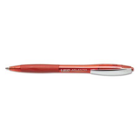 Picture of Atlantis Original Ballpoint Pen, Retractable, Medium 1 mm, Red Ink, Red Barrel, DozenBIC-VCG11RD