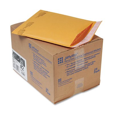Picture of Jiffylite Self-Seal Bubble Mailer, #2, Barrier Bubble Lining, Self-Adhesive Closure, 8.5 x 12, Golden Brown Kraft, 25/CartonSEL-10187