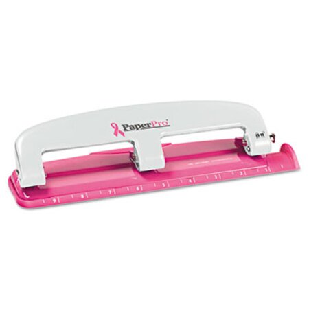 Picture of EZ Squeeze InCourage Three-Hole Punch, 12-Sheet Capacity, PinkACI-2188