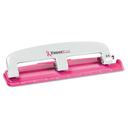 Picture of EZ Squeeze InCourage Three-Hole Punch, 12-Sheet Capacity, PinkACI-2188