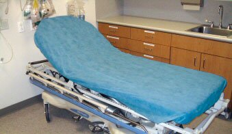 Picture of Stretcher Sheet SureFit™ Fitted 48 X 94 Inch Blue Nonwoven Polypropylene Disposable90-BFS4894