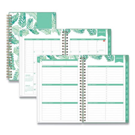Picture of Day Designer Frosted Cover Weekly/Monthly Planner, 8 x 5, Palms, 2022BLS-137362