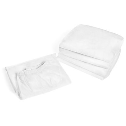 Picture of Message Table Sheet Set Fitted 40 X 80 Inch White DisposableSPA-72