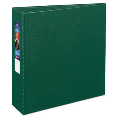 Picture of Heavy-Duty Non-View Binder with DuraHinge and Locking One Touch EZD Rings, 3 Rings, 3" Capacity, 11 x 8.5, GreenAVE-79783