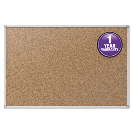 Picture of Cork Bulletin Board, 24 x 18, Silver Aluminum FrameMEA-85360