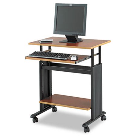 Picture of Muv 28" Adjustable-Height Desk, 29.5" x 22" x 29" to 34", Cherry/BlackSAF-1925CY