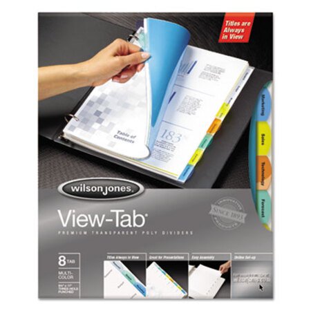Picture of View-Tab Transparent Index Dividers, 8-Tab, 11 x 8.5, Assorted, 1 SetWLJ-55067
