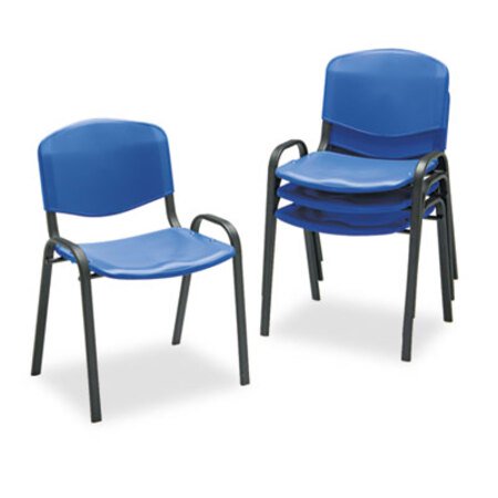 Picture of Stacking Chair, Supports Up to 250 lb, Blue Seat/Back, Black Base, 4/CartonSAF-4185BU