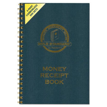 Picture of Money Receipt Book, 7 x 2 3/4, Carbonless Duplicate, Twin Wire, 300 Sets/BookRED-8L810
