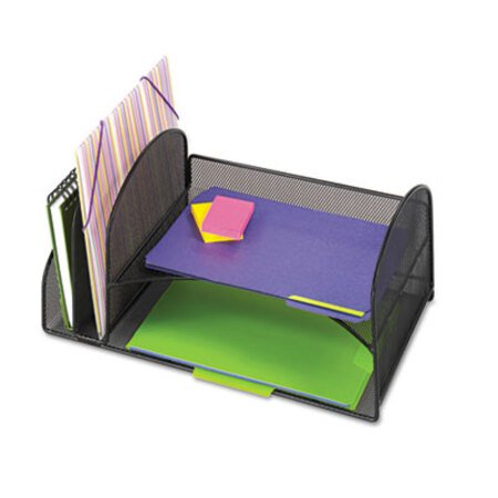 Picture of Desk Organizer, Two Vertical/Two Horizontal Sections, 17 x 10 3/4 x 7 3/4, BlackSAF-3264BL