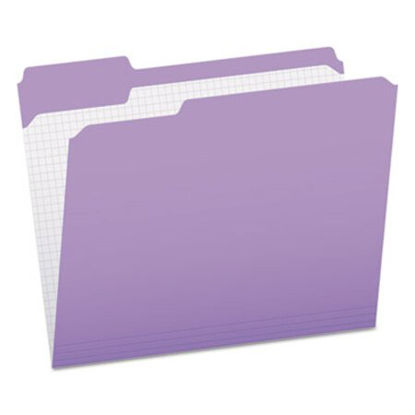 Picture of Double-Ply Reinforced Top Tab Colored File Folders, 1/3-Cut Tabs, Letter Size, Lavender, 100/BoxPFX-R15213LAV