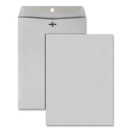 Picture of Clasp Envelope, #90, Square Flap, Clasp/Gummed Closure, 9 x 12, Executive Gray, 100/BoxQUA-38590
