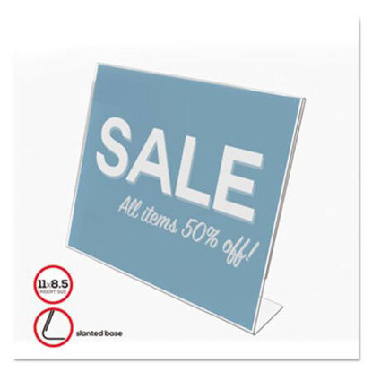 Picture of Classic Image Slanted Sign Holder, Landscaped, 11 x 8 1/2 Insert, ClearDEF-66701