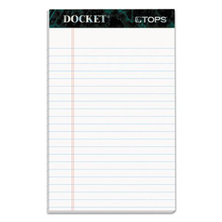 Picture of Docket Ruled Perforated Pads, Narrow Rule, 5 x 8, White, 50 Sheets, 12/PackTOP-63360