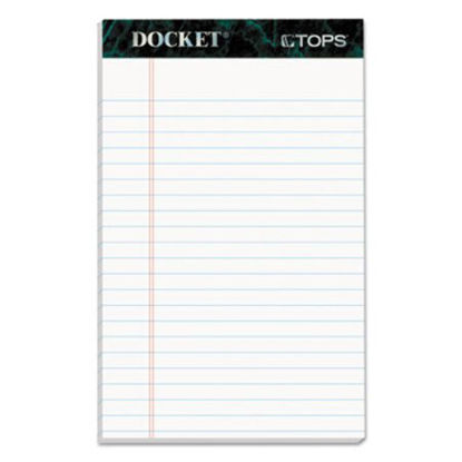 Picture of Docket Ruled Perforated Pads, Narrow Rule, 5 x 8, White, 50 Sheets, 12/PackTOP-63360