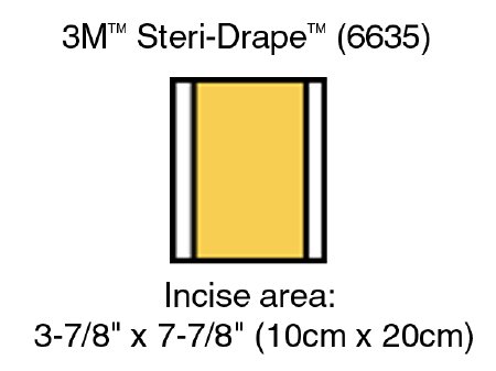Picture of Surgical Drape 3M™Ioban™2 Antimicrobial Incise Drape 3-7/8 W X 7-7/8 L Inch Sterile6635