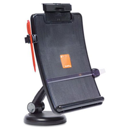 Picture of Copyholder with Curved Tray and Weighted Base, 75 Sheet Capacity, BlackKCS-10192