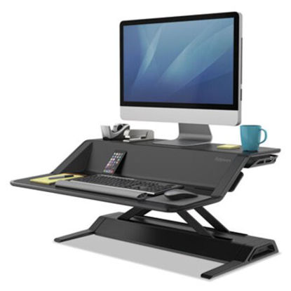 Picture of Lotus Sit-Stands Workstation, 32.75" x 24.25" x 5.5" to 22.5", BlackFEL-0007901