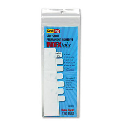 Picture of Legal Index Tabs, 1/5-Cut Tabs, White, 1" Wide, 416/PackRTG-31010