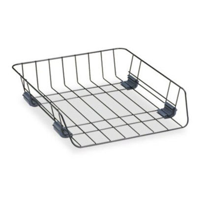 Picture of Front-Load Wire Desk Tray, 1 Section, Letter Size Files, 10.88" x 12.63" x 2.63", BlackFEL-66112
