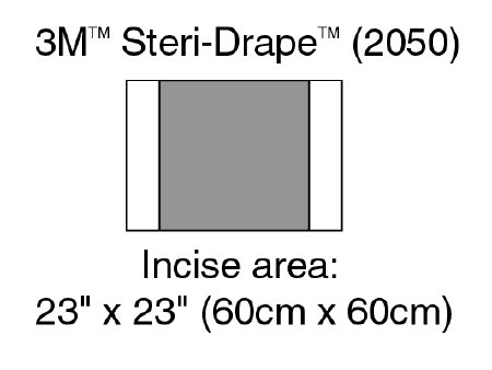 Picture of Surgical Drape 3M™ Steri-Drape™ 2 Incise Drape 23 W X 23 L Inch Sterile2050
