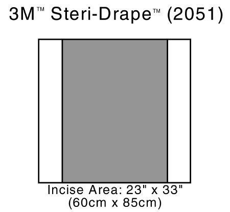 Picture of Surgical Drape 3M™ Steri-Drape™ 2 Incise Drape 23 W X 33 L Inch Sterile2051