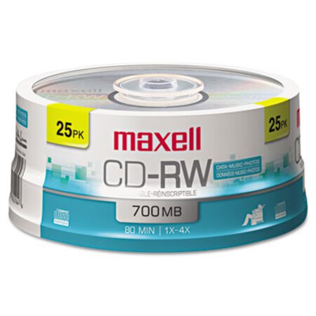 Picture of CD-RW Rewritable Disc, 700 MB/80 min, 4x, Spindle, Silver, 25/PackMAX-630026