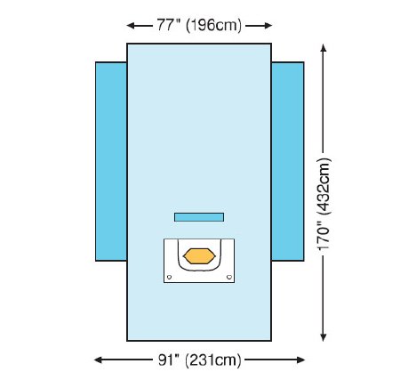 Picture of Neurology Drape 3M™ Steri-Drape™ Craniotomy Drape 91 W X 71 W X 170 L Inch Sterile6687