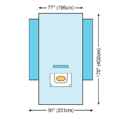 Picture of Neurology Drape 3M™ Steri-Drape™ Craniotomy Drape 91 W X 71 W X 170 L Inch Sterile6687