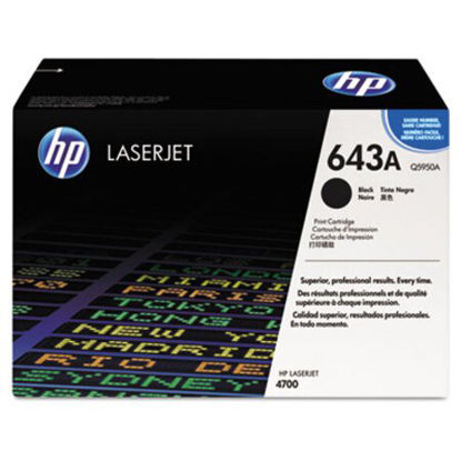 Picture of HP 643A, (Q5950A) Black Original LaserJet Toner CartridgeHEW-Q5950A