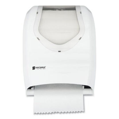 Picture of Tear-N-Dry Touchless Roll Towel Dispenser, 16.75 x 10 x 12.5, White/ClearSJM-T1370WHCL