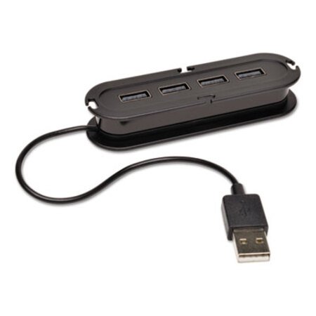 Picture of USB 2.0 Ultra-Mini Compact Hub with Power Adapter, 4 Ports, BlackTRP-U222004R