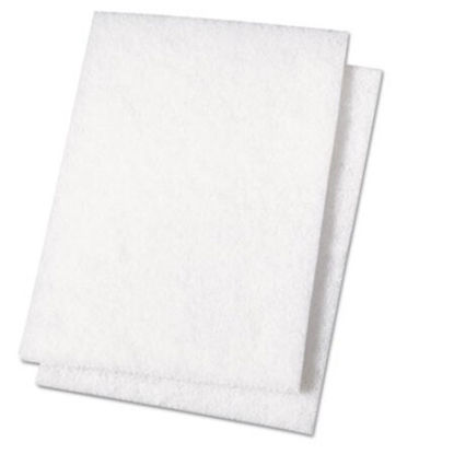 Picture of Light Duty Scour Pad, White, 6 x 9, White, 20/CartonBWK-198