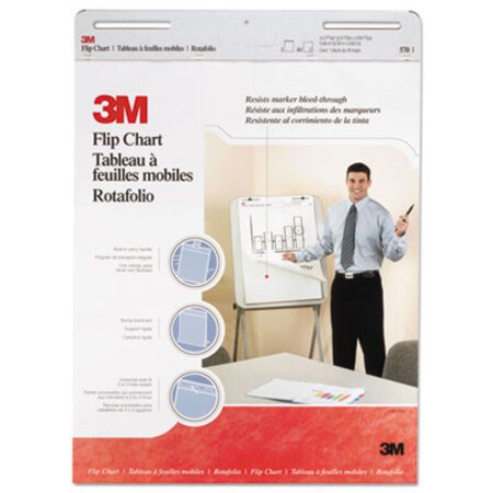 Picture of Professional Flip Chart, 25 x 30, White, 40 Sheets, 2/CartonMMM-570