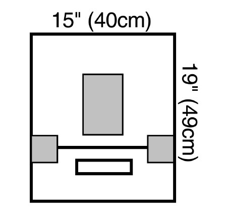 Picture of EENT Drape 3M™ Steri-Drape™ Small Drape with Incise and Pouch 15 W X 19 L Inch Sterile1023