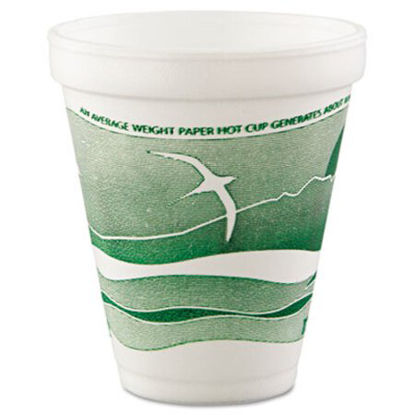 Picture of Horizon Hot/Cold Foam Drinking Cups, 12 oz, Green/White, 25/Bag, 40 Bags/CartonDCC-12J16H