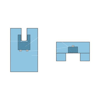 Picture of U-DRAPE, UNIV SPLIT N/S BLU 46"X120" (22/CS)79335